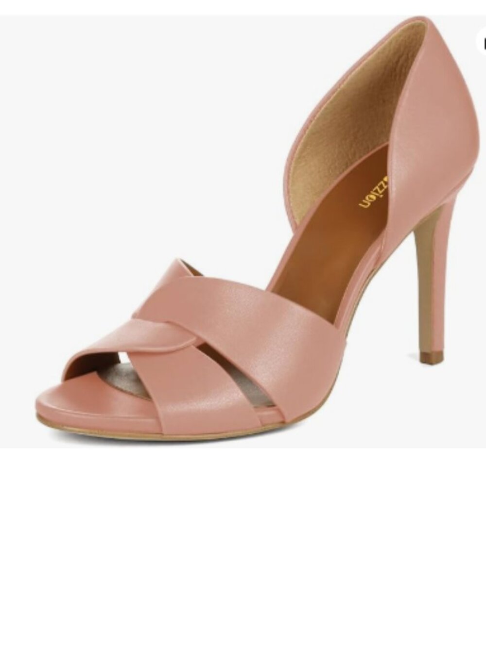 Pazzion Pink Sexy Open Toe High Heeled D'Orsay Pump Slip On Two Piece Sandal